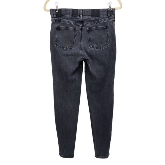 Betabrand Skinny Leg 4 Pocket Yoga Distress Black Denim Stretch Jeans Petite SP - Picture 3 of 6